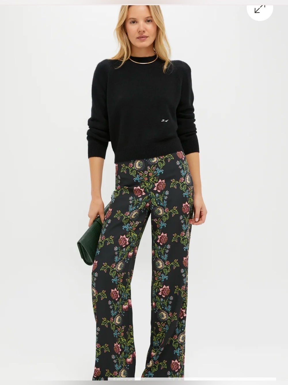 NWT Tuckernuck Midnight Moonflower Drapey Twill Erin Pants Sz 2.